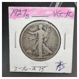 1927-s Walking Liberty Silver Half Dollar
