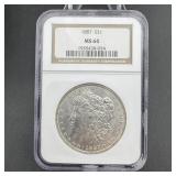 1887 Morgan Silver Dollar ï¿½ Ngc Ms63