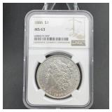 1886 Morgan Silver Dollar ï¿½ Ngc Ms63