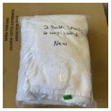 White Bath Sheets + Washcloths - New.