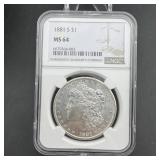 1881-s Morgan Silver Dollar ï¿½ Ngc Ms64