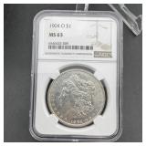 1904-o Morgan Silver Dollar ï¿½ Ms64 (ngc)