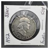 1952 Franklin Silver Half Dollar