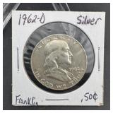 1962-d Franklin Silver Half Dollar