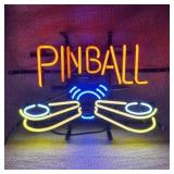 Pinball 16"x12" Real Glass Neon Sign Light, Work