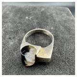 950 Silver Ring, Marked 950, Size 6 1/2, 5.4 Grams