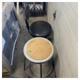 Rolling Office Stool & Metal Stool - Includes One