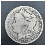 Rare 1890-cc Morgan Silver Dollar