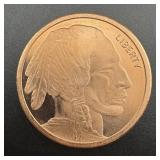 1 Oz .999 Fine Copper Round ï¿½ Indian Head / Buffal
