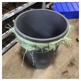 11 Gallon Gray Round Trash Can - Poly 11 Gallon Gr
