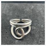 Sterling Silver  Adjustable Ring, Marked S925, 5.2
