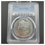 1880-s Morgan Silver Dollar Graded Pcgs Ms62
