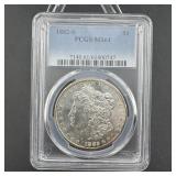 1882-s Morgan Silver Dollar Graded Pcgs Ms61