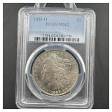 1888-o Morgan Silver Dollar Graded Pcgs Ms62