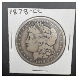 1878-cc Morgan Silver Dollar. Mintage: 2,212,000.