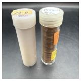 Times The Bid: 2x. 1973 P & D Bu Lincoln Cent Roll