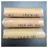 Times The Bid: 3x. Three Rolls 1963-d Bu Lincoln C