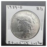 1934-d Peace Silver Dollar. Mintage: Approx. 1.57