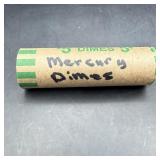 $5 Face Value Roll Silver Mercury Dimes (50 Dimes)