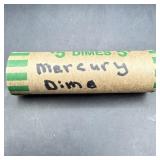 $5 Face Value Roll Silver Mercury Dimes (50 Dimes)