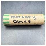 $5 Face Value Roll Silver Mercury Dimes (50 Dimes)