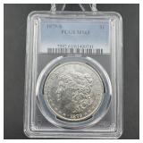 1879-s Morgan Silver Dollar Graded Pcgs Ms61
