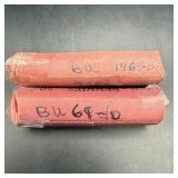 Times The Bid: 2x. Two Rolls 1969-d Lincoln Cents.