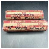 Times The Bid: 2x. Wheat Cent Roll, 50ï¿½ Face S-min