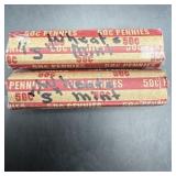 Times The Bid: 2x. Wheat Cent Roll, 50ï¿½ Face S-min