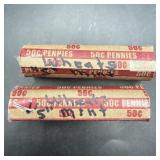 Times The Bid: 2x. Wheat Cent Roll, 50ï¿½ Face S-min