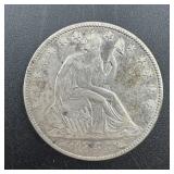 1855 With Arrows Seated Silver Half Dollar - High