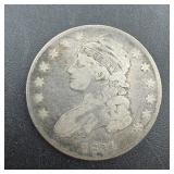 1843 Small Date/small Letters Capped Bust Silver H