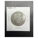 1899 Barber Silver Half Dollar. Classic Early U.s.