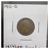1911-d Lincoln Wheat Cent ï¿½ Higher Grade Better Da