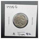 1938-d Buffalo Nickel ï¿½ Higher Grade. Final Year O