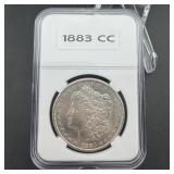 1883-cc Carson City Morgan Silver Dollar In Holder