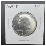 1964 Kennedy Half Dollar. 90% Silver First-year Is