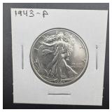1943 Walking Liberty Silver Half Dollar. Wwii Era