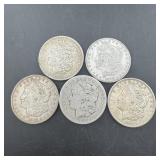 Times The Bid: 5x Morgan Silver Dollars: 1889-o, 1