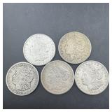 Times The Bid: 5x Morgan Silver Dollars: 1921-s (5