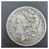 1881 Morgan Silver Dollar