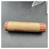 50-cent Penny Roll With A Silver Mercury Dime Tail