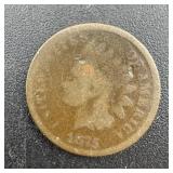 1875 Indian Head Cent Penny (mintage: 13,528,000)