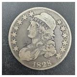 1828 Capped Bust Silver Half Dollar