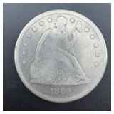 1860-o Seated Silver Dollar