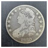 1830 Capped Bust Silver Half Dollar
