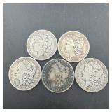 Times The Bid: 5x Morgan Silver Dollars: 1891-o, 1