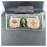 Rare 1923 $1 Large Size Red Seal Note Serial #a629