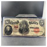 Rare 1907 $5 Woodchopper Note Serial #k56362431