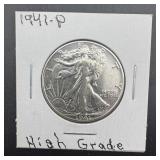 1941 Walking Liberty Silver Half Dollar. 90% Silve